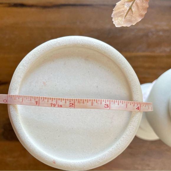 Set of Two White Pillar Candle Holders - Picture 14 of 14